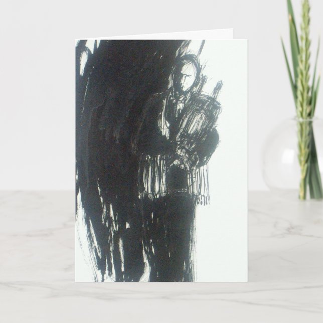 Convite Menino abstrato de bar-mitzvah (Frente)