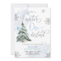 Menino Azul de Inverno Onederland Aniversário de 1