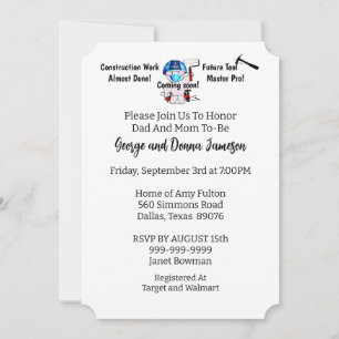 Convite Menino Bebê Carpinteiro 