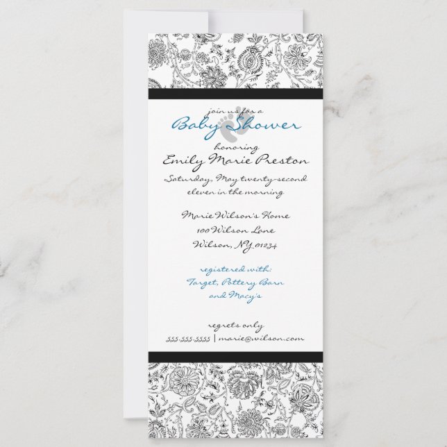 Convite Menino, Bebê, Chamas (Frente)