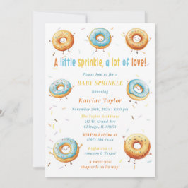 Convite Menino Bebê Com Glacê Comestível de Donuts