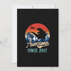 Convite Menino de 6 anos Incrível 2017 6 Birthday Dinosaur