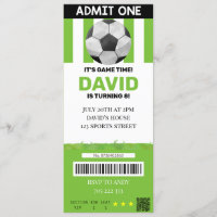 Menino de Aniversário de Bilhete de Futebol Festa 