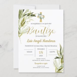 Convite Menino do Batismo Espanhol