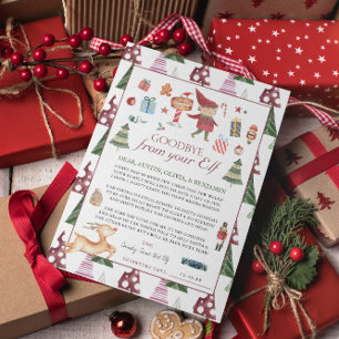 Convite Menino Elfo Carta de Despedida do Elfo de Natal