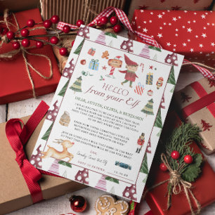 Convite Menino Elfo Carta de Natal do Elfo para Crianças