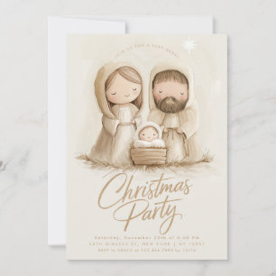 Convite Menino Jesus Maria José Religioso Natal