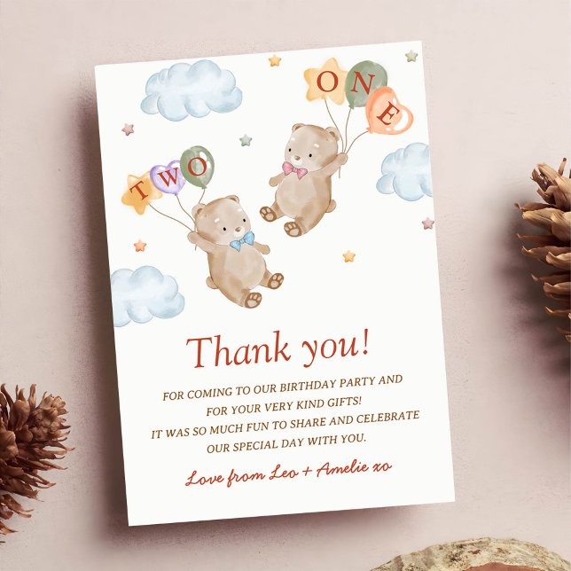 Convite Menino Menina Casal Ursos de Pelúcia Festa Anivers (Criador carregado)