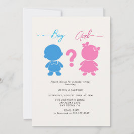 Convite Menino ou Menina Festa de Revelação de Gênero
