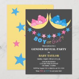 Convite Menino Ou Menina Ursinho De Ursinho Sexo Festa De 