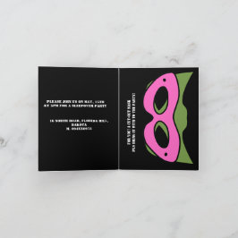 Convite Menino super-herói Avatar do jogo Pink & Green e m