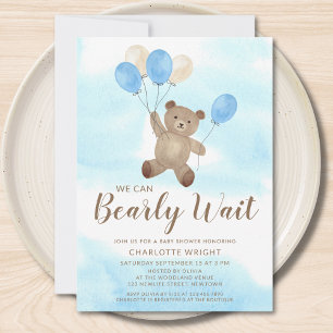 Convite Menino Urso Teddy Mal Podemos Esperar Churrasco de