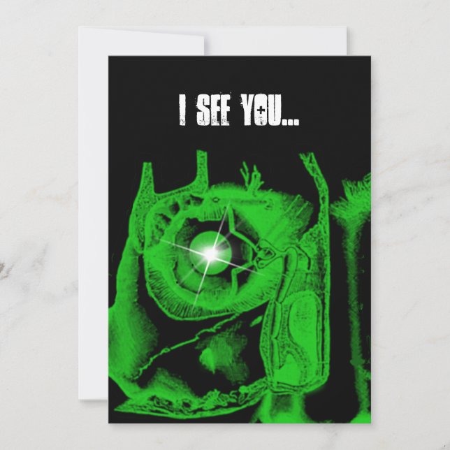 Convite Meninos 16ª Festa de aniversário Cybergoth Skull I (Frente)