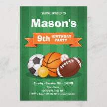 Meninos da festa de aniversário de esportes