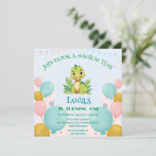 Convite Meninos da Festa de aniversário do zoológico selva