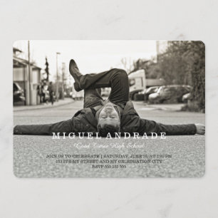 Convite Meninos da festa de formatura da foto do segundo