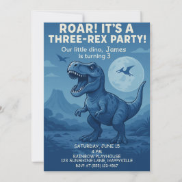 Convite Meninos Dino-mite, terceiro aniversário - Partido