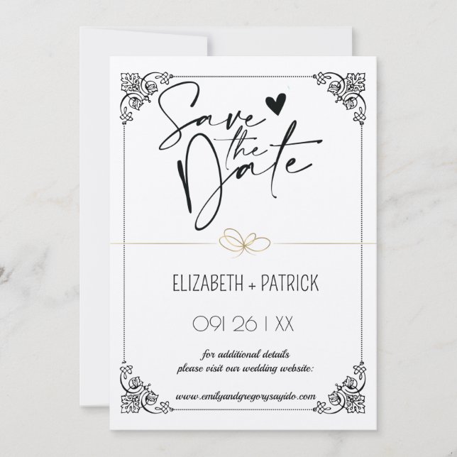 Convite Menor classe, corujas apaixonadas salvam a data (Frente)