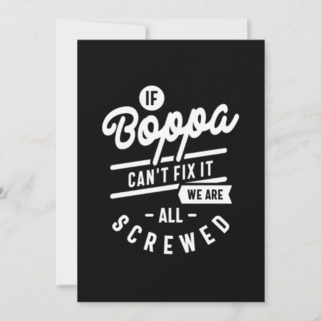 Convite Mens Se Boppa não conseguir consertar o presente d (Frente)