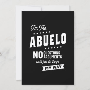 Convite Mens, sou o Abuelo sem dúvidas Argumentos