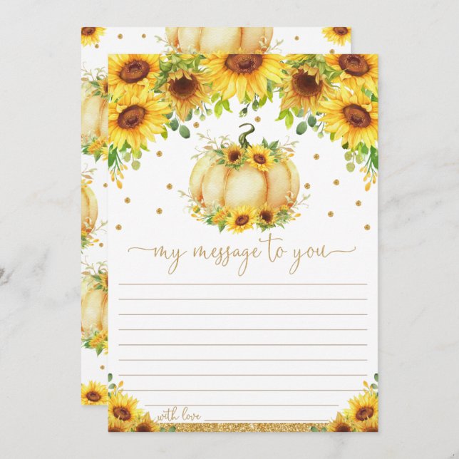 Convite Mensagem Da Cápsula De Tempo De Pumpkin Para Os Ca (Frente/Verso)