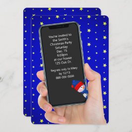 Convite Mensagem de Texto do Telefone do Partido Natal