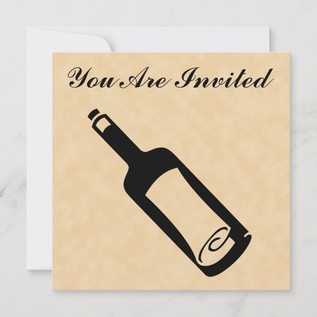 Convite Mensagem em uma garrafa. (Frente)