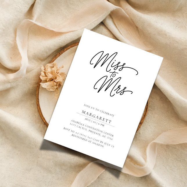 Convite Mensagem mínima de falha para a Sra. Chá de panela (Criador carregado)