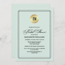 Convite Menta | Chá de panela Mínimo Elegante Preto