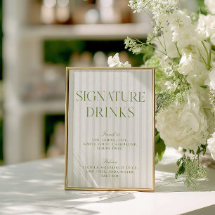 Convite Menu Beige de Beige Green Sage