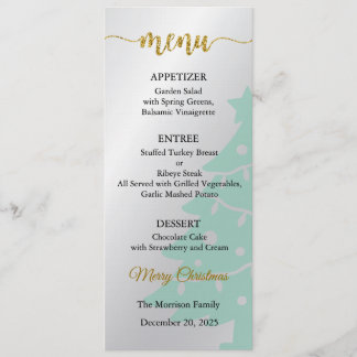 Convite Menu Card, Christmas Menu, Dinner, Lunch