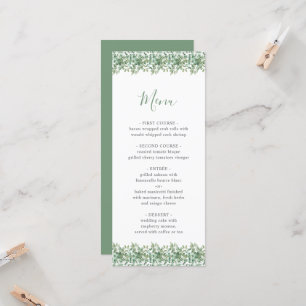 Convite Menu Casamento Eucalyptus