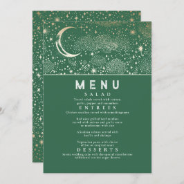 Convite Menu Celestial Starry Night Moon
