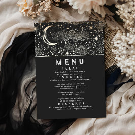 Convite Menu Celestial Starry Night Moon