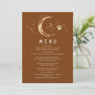Convite Menu Celestial Starry Night Moon