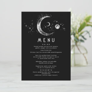 Convite Menu Celestial Starry Night Moon