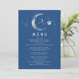 Convite Menu Celestial Starry Night Moon