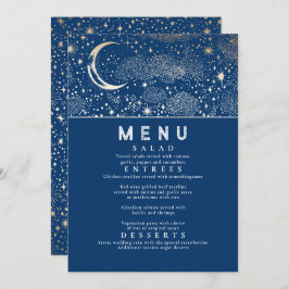 Convite Menu Celestial Starry Night Moon