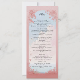 Convite Menu de casamento do conto de fadas