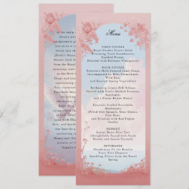 Convite Menu de casamento do conto de fadas