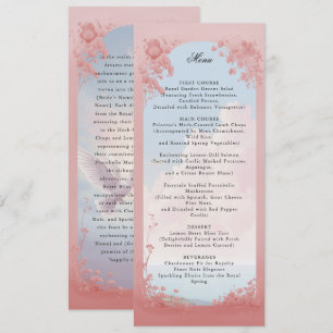 Convite Menu de casamento do conto de fadas
