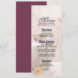 Convite Menu de Casamento do País da lata rustica