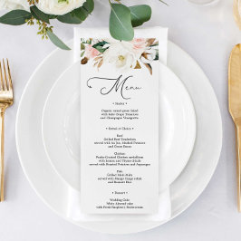 Convite Menu de Casamento ou Chá de panela Magnolia Cotton