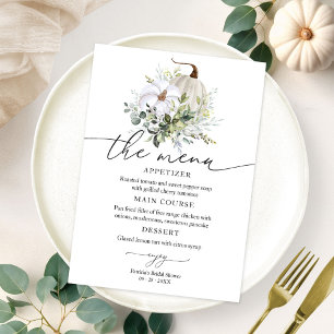 Convite Menu de Chuveiro Nupcial de Abóbora com Verdura pa
