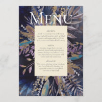 Menu de dois lados com dobra romântica