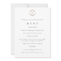 Menu de Festas de Natal de Logotipo Comercial