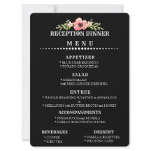 MENU DE RECEÇÃO DE CASAMENTO Personalizável