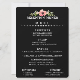 CONVITE MENU DE RECEÇÃO DE CASAMENTO PERSONALIZÁVEL