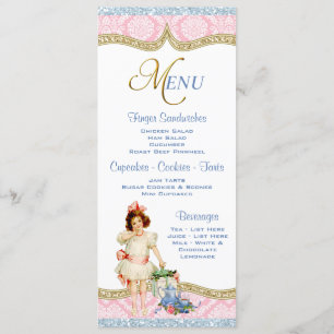 Convite Menu do tea party