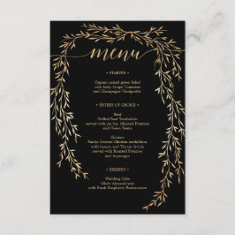 Convite Menu Dourado Casamento Glamoroso